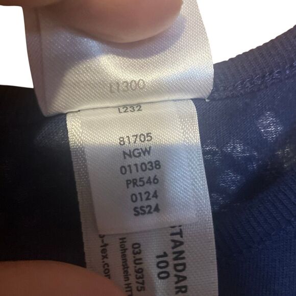 Hanna Andersson printed navy sleeveless dress size 12-18 months #752 - Picture 4 of 5